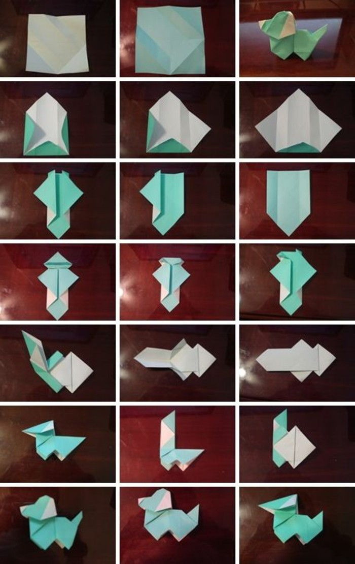 Origami-rid-pliere origami DIY Instruction-origami-foldingmanuals-origami-dog