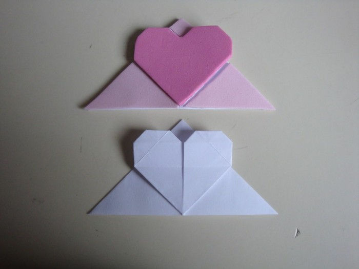 origami-heart-dwa-Models-zakładki zrobienia go yourself-