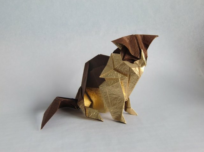 Origami katė origami figūrėlės sudedamos technika-popierines origami-foldingmanuals