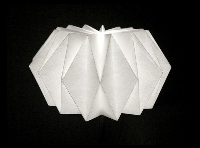 składanie origami klosz-origami lamp-