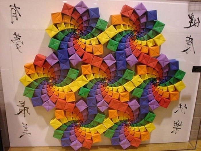 origami papier origami figuurtjes origami collage plooitechniek origami vouwen techniek-paper