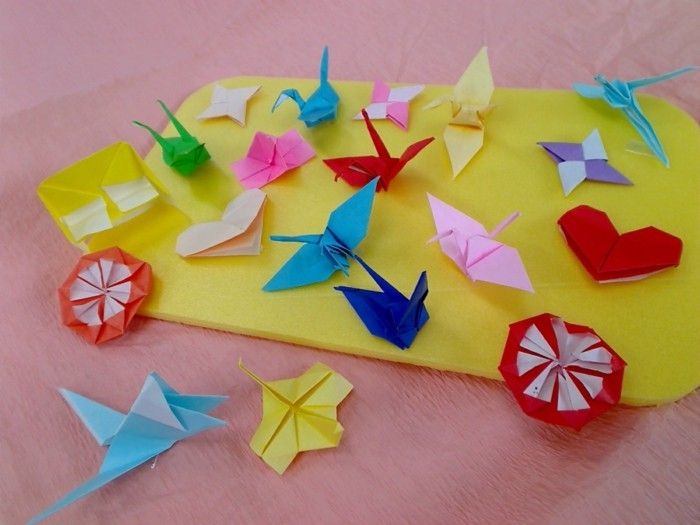 origami papierové origami žeriavové Kranich vráskam figúrky origami návod origami-fold