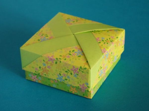 origami-kutu-kare şeklinde - ihale çiçekler