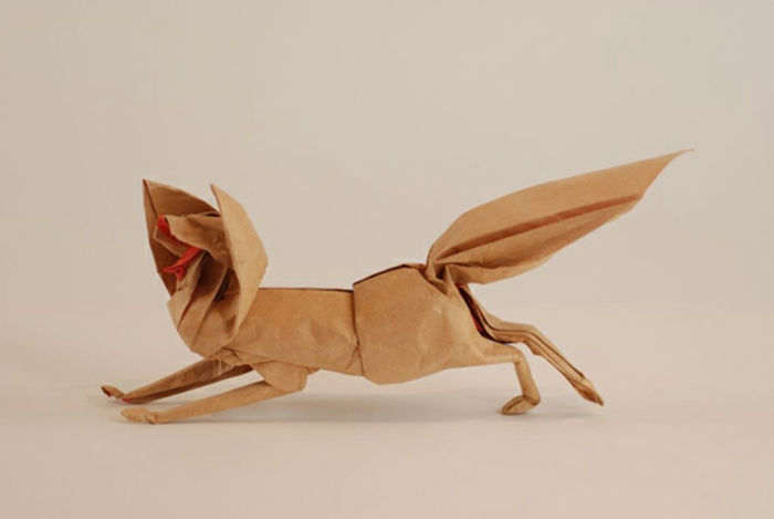 origami animale-un-running-vulpe