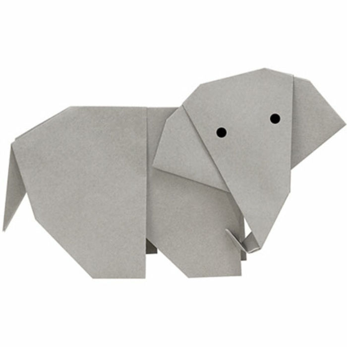 Origami-gyvūnai-paprastas-dizainas-dramblys