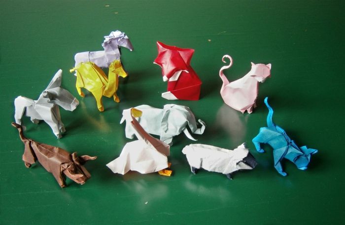 origami-dyr-søt-fargerik kolleksjon