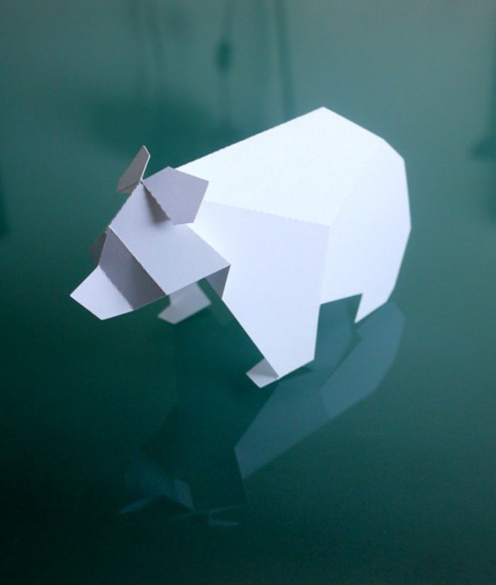 Origamio gyvūnai-balta-Kov