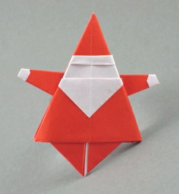 origami-till-jul-cool-jultomten - bakgrund i grå färg