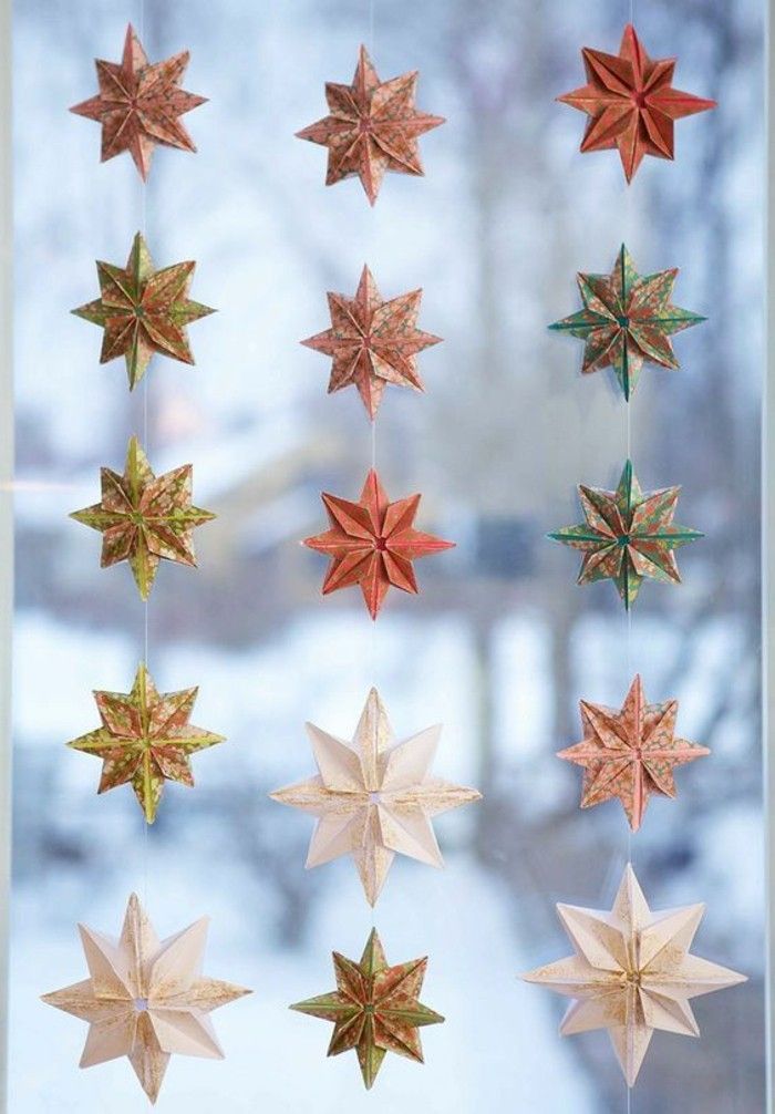 origami stjärna färgrik origami papper origami siffror-falttechnikpapier-origamifaltanleitung