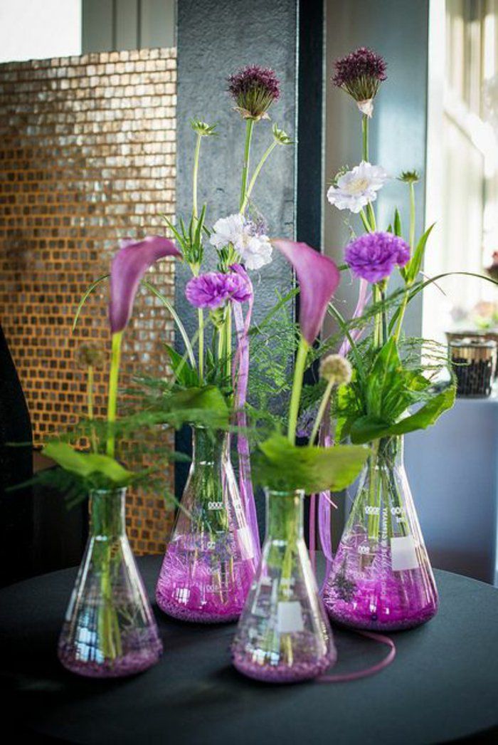 oorspronkelijke idee-for-deco vazen ​​Gorgeous Purple Flower frisse tafeldecoratie idee