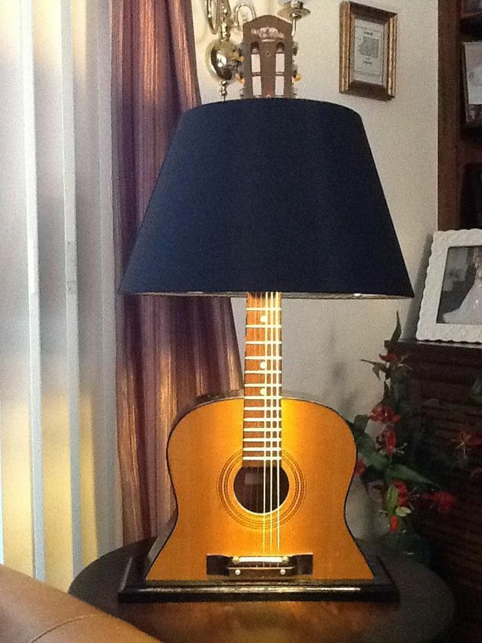 violão idéia original interior lâmpada de cabeceira-out