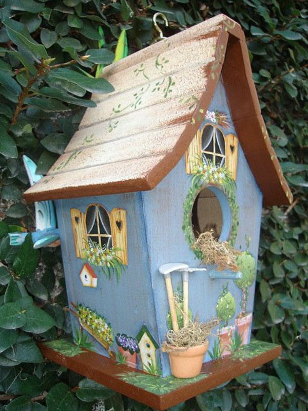 originalus paukščių maitinimosi namai-nuo-medienos idėjos