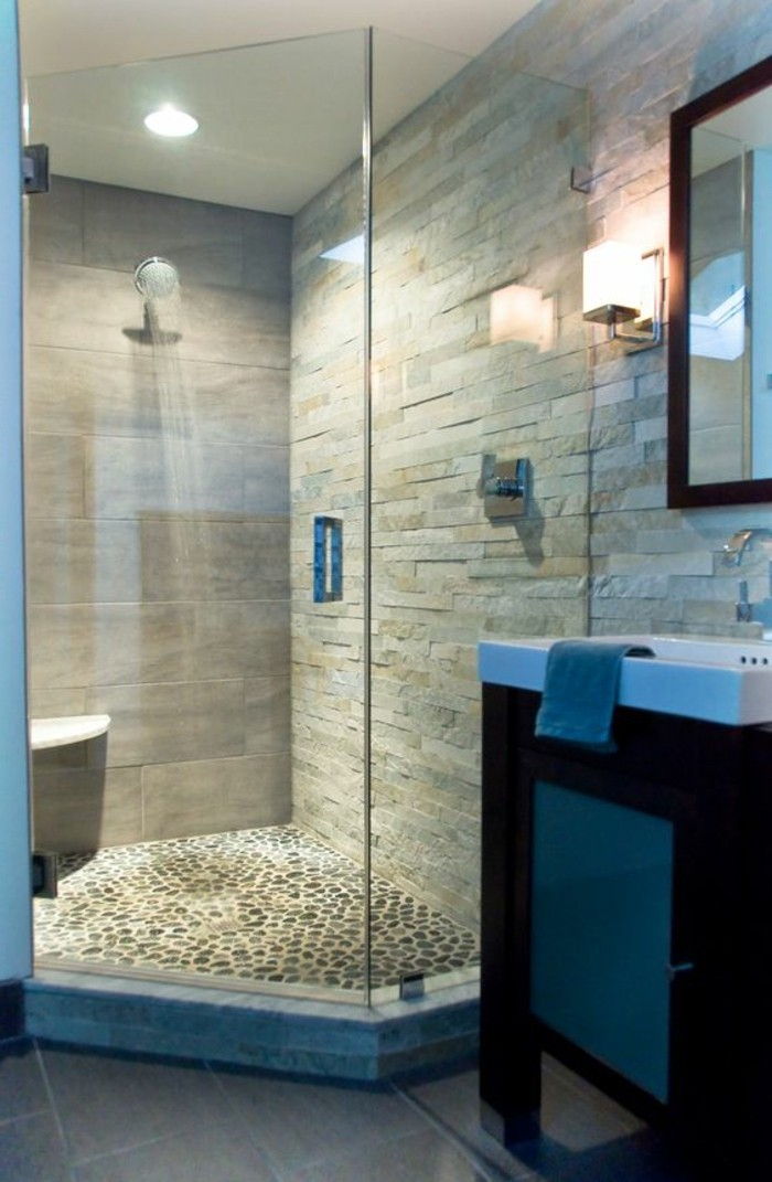 originalus stiklo sienos dušas-in-mažo vonios