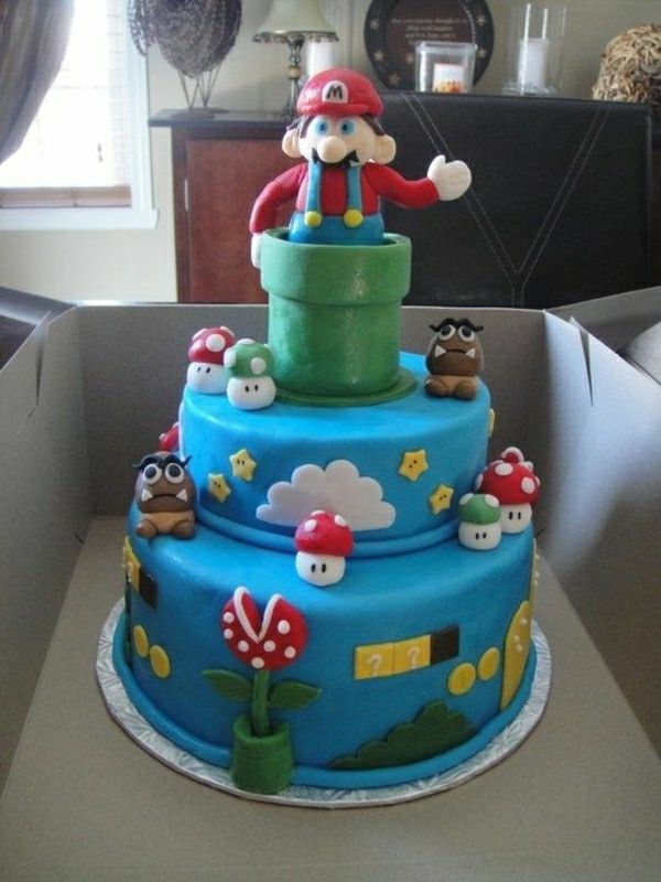 Super Mario tortu originál-tortu-zdobiť-narodeniny-party-deti-skvelé-tortu-objednávky-super-mario-znakov