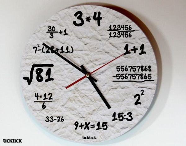 original-vägg-clock-matematiskt