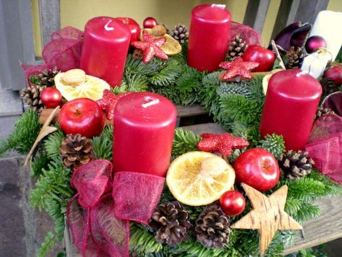 originalus-weihnachtsdeko Rosy Žvakės