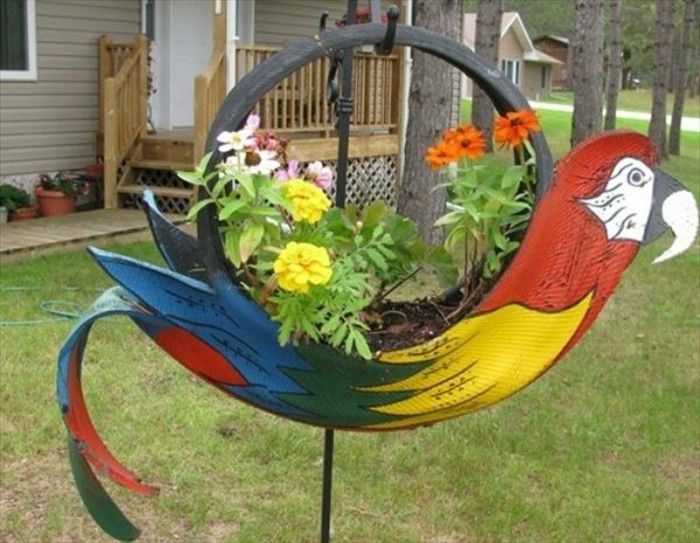 original,-frumos-deco-pentru-folosit-grădină de reciclare a anvelopelor colorate de culoare
