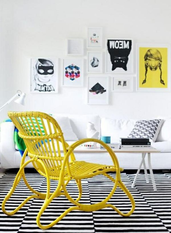 stor-originale Chair-in-gul farge