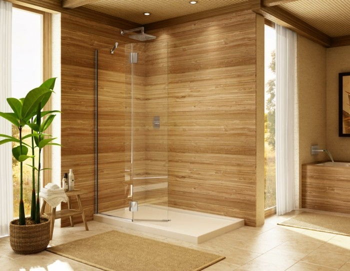 original da casa de banho de vidro parede chuveiro-moderna-design