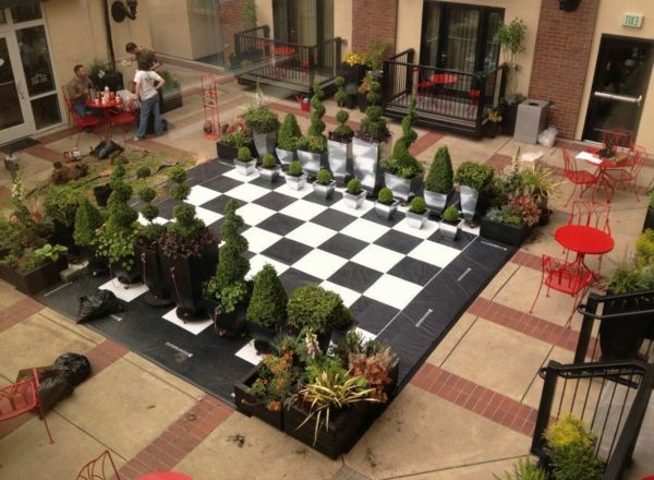 utendørs sjakk-in-hof