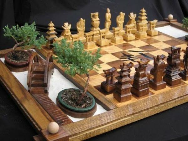 utomhus schack-mindre