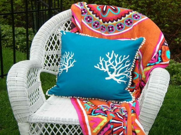 outdoorweefsels Blauw-Throw-on-a-chair