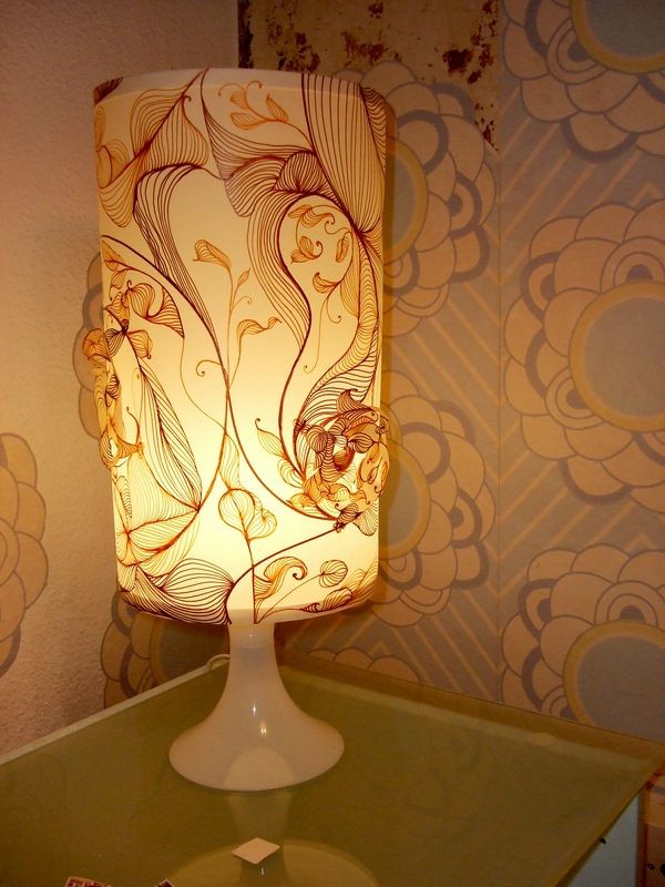 lampka papierowa wykonana własnoręcznie - bardzo ładnie urządzona