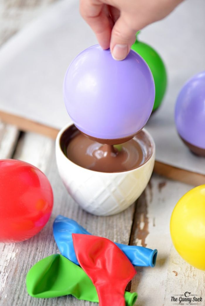 Urobte si čokoládovú misku s balónikom, krok za krokom, jednoduché a efektívne