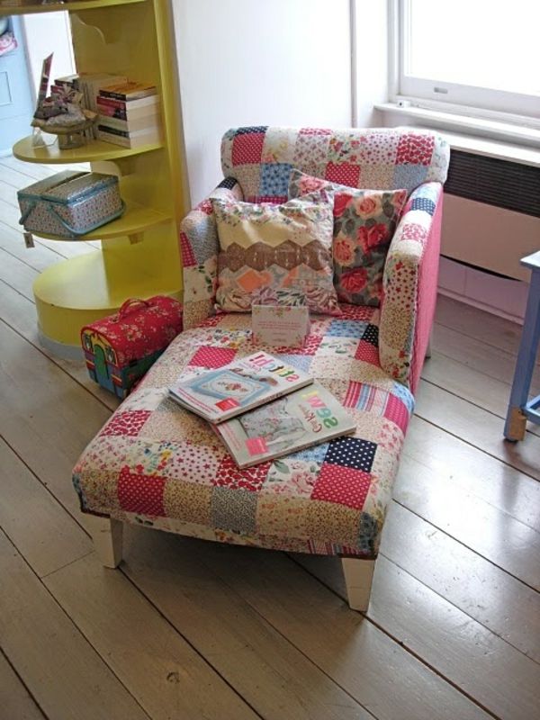 patchwork kreslo-long chair-design žijúci nápad