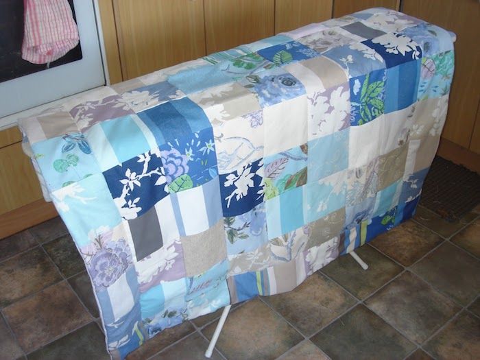 cobertor azul, branco e bege tecido muito delicado para menino - manta de retalhos de costura