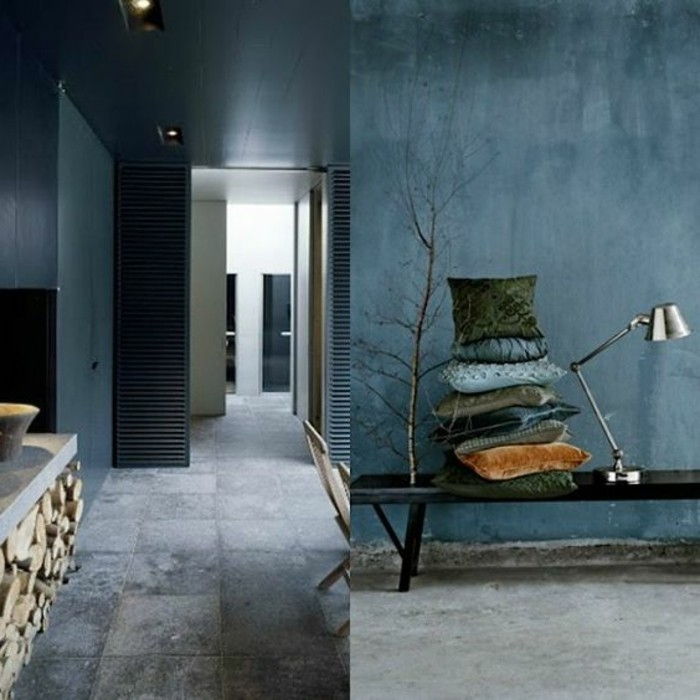 benzín steny farebne elegantný-spálňa-design, pohodlná posteľ