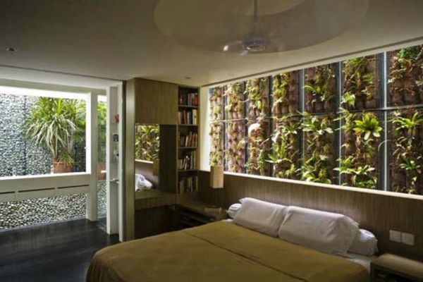 Plante în dormitor la perete-over-the-Bedded