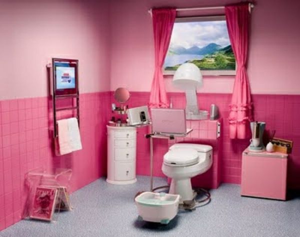 roz-perete vopsea-de-a-toaleta