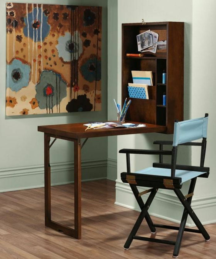 priestorovo úsporné nábytok-modrá stolička
