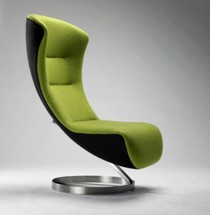 erdvę taupančios baldai-žalia-kėdė