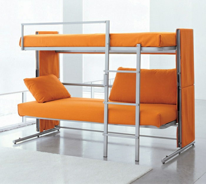 vloeren ruimtebesparende meubels-oranje-bedden-on-two