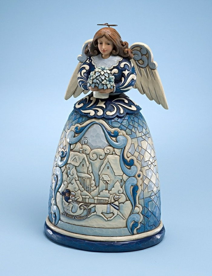 porcelan angel-modro-zima