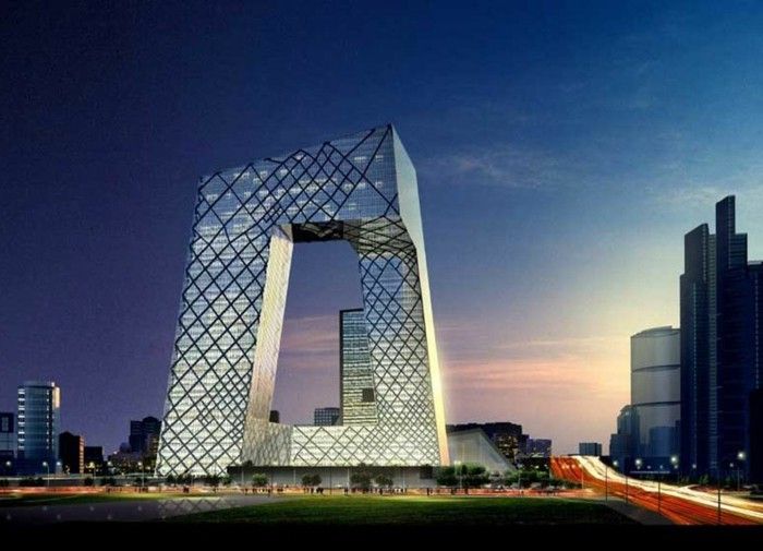 postmodernă centru de sculptura-the-post de televiziune din China