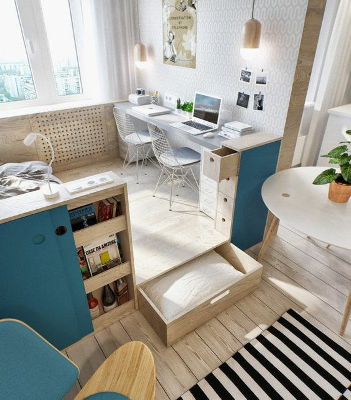 praktični-apartma nastavljen ideje-za-majhnem stanovanju