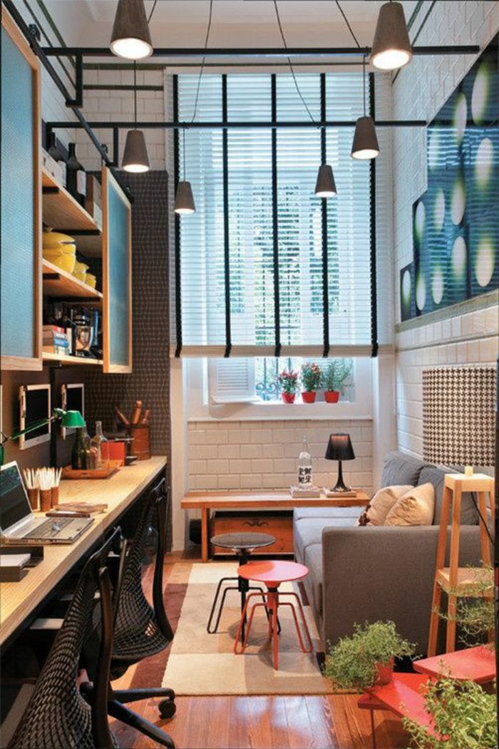 praktisk leilighet anlegget-ideer-liten-leilighet-set-ideer-office-stue