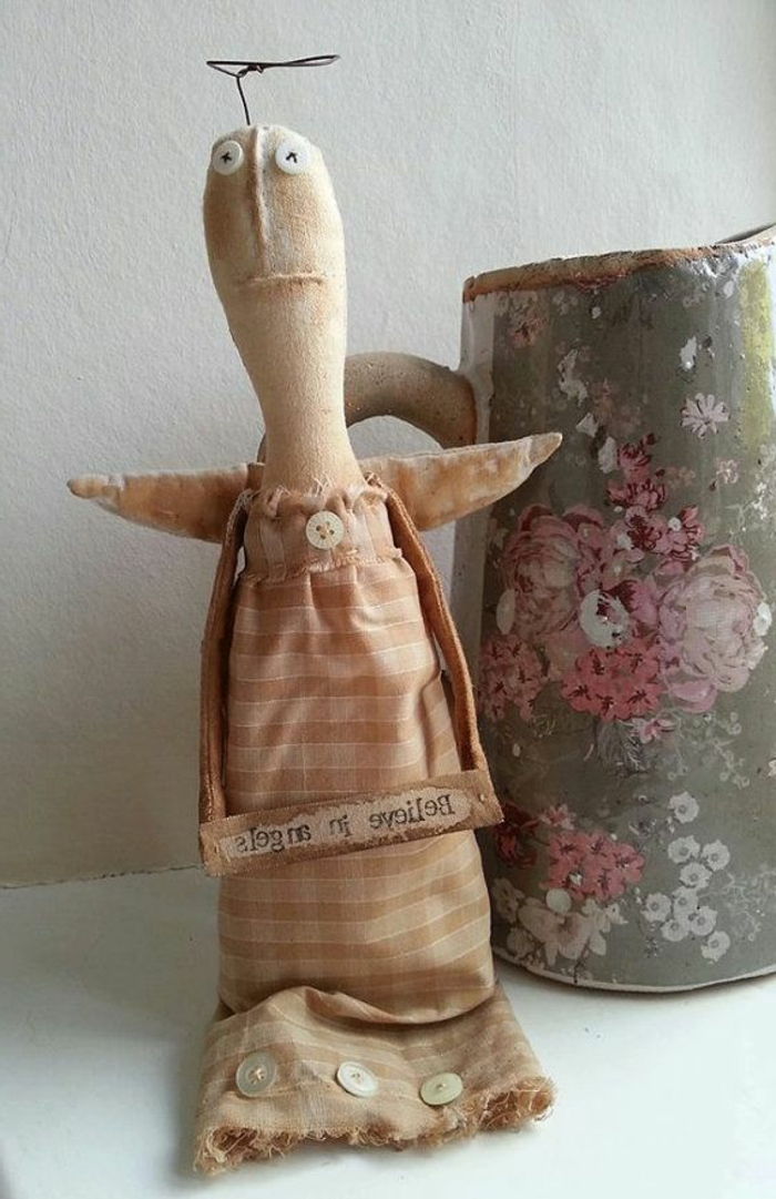 Primitive figura înger Doll textile amuzant-amuzant