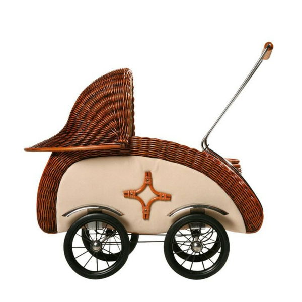 Doll Cart Basket Retro Model White Background