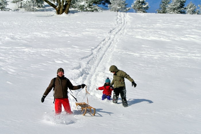 Ramsau kjøring-hvitt-snø-Unik design