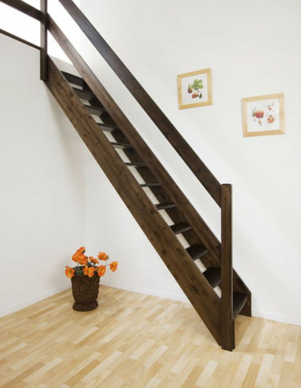 plassbesparende trappe-cheek trappeende trappe massivt tre-Wohnidee