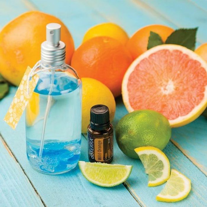 grapefrukt, kalk, sitron, estetisk olje, duft spray med oransje olje