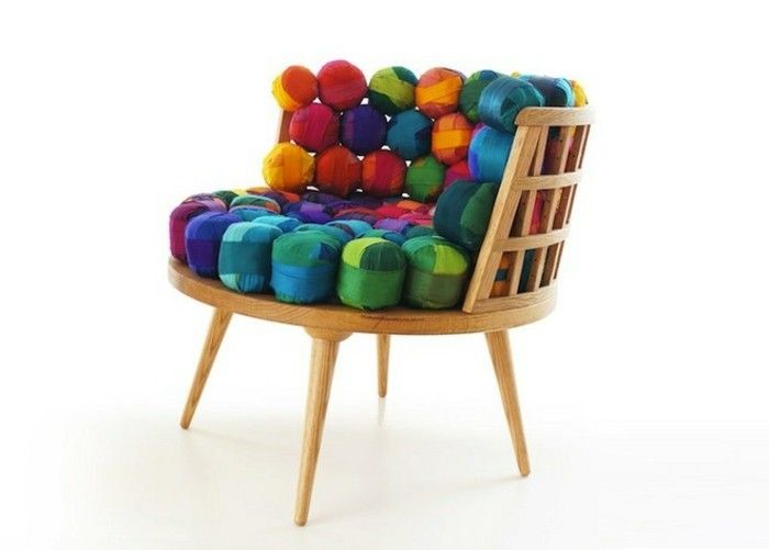perdirbimas Tinker-spalvingas-dizaino kėdė