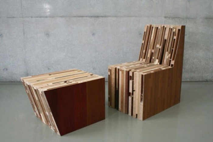 perdirbimo idėjos modernus dizainas-kėdė-ir stalo