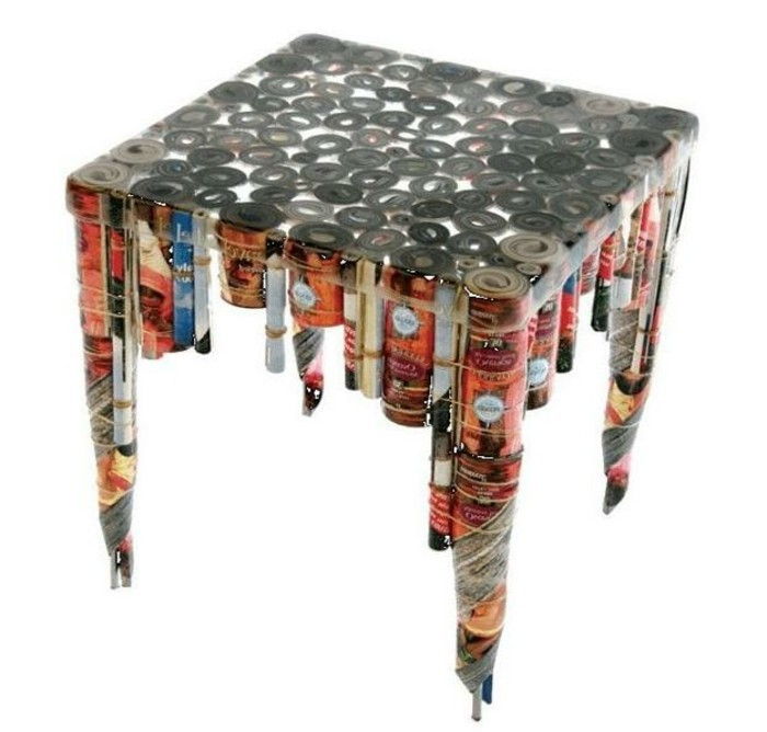 Strani pohištvo-unikales model recikliranje miza-z-kvadratnih obliki