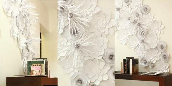 wall-origami cvetje belo