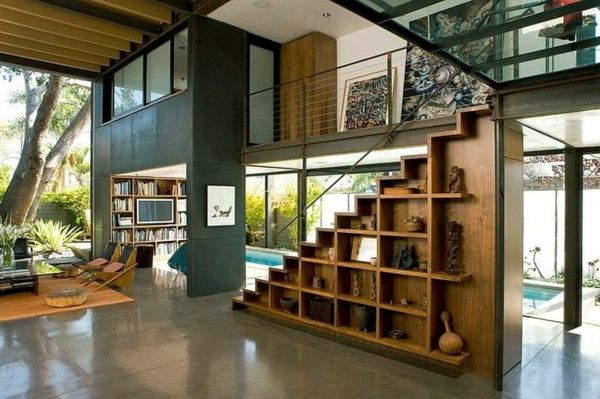 regească-scara-moderne-si-interesante-design interior cu sticlă pereți